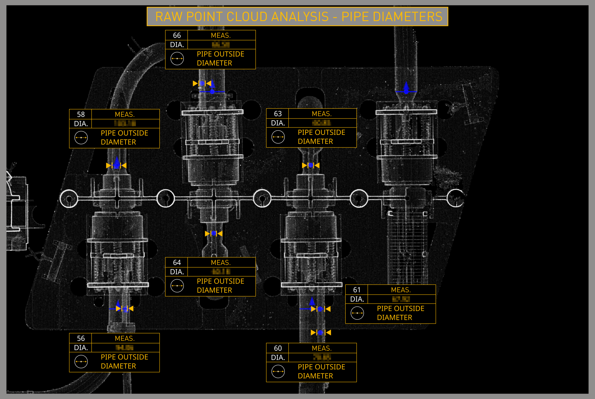 photogrammetry point cloud analysis - Pipe diameters