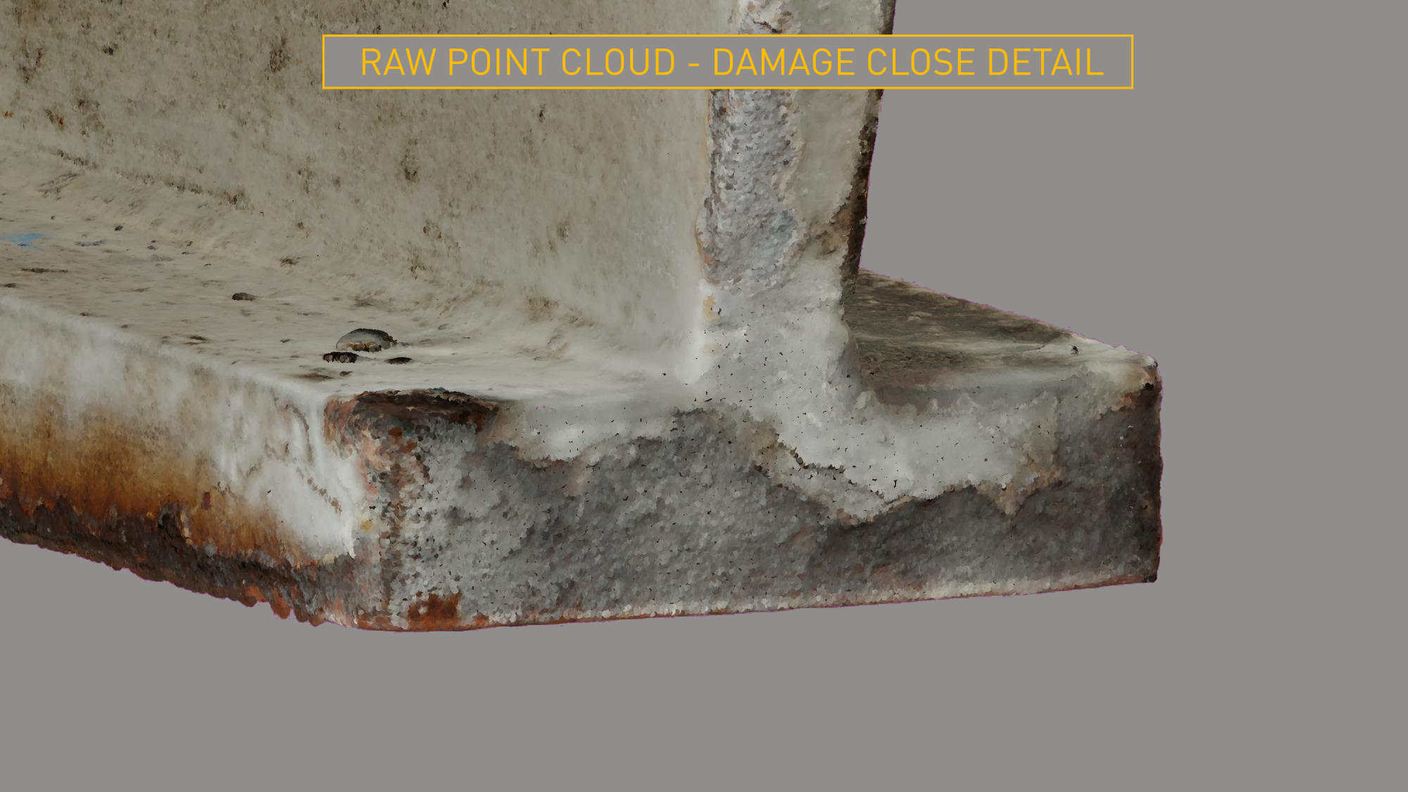 Photogrammetry Raw Point Cloud - Damage Close Detail