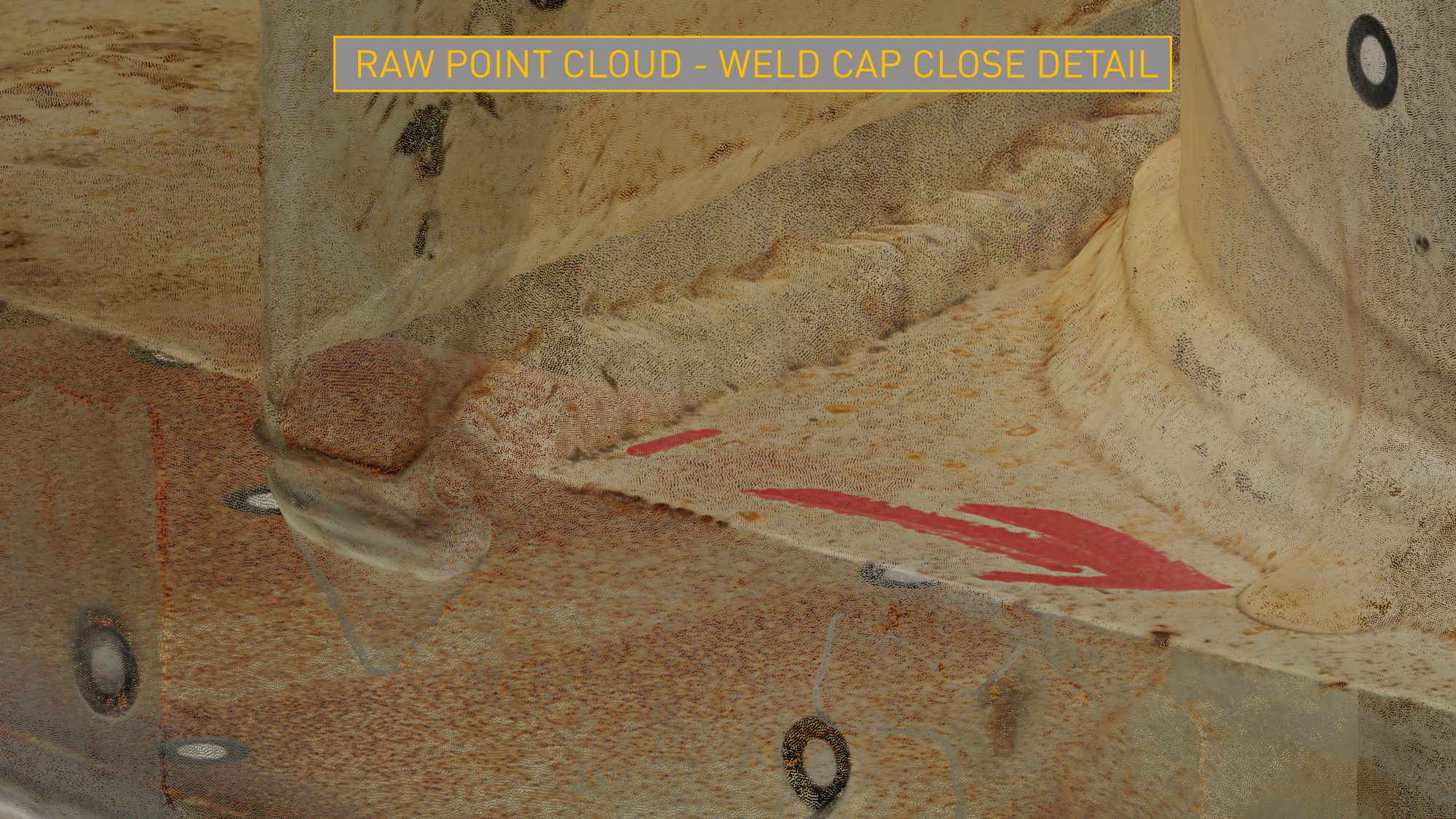 Photogrammetry Raw Point Cloud - Weld Cap Close Detail