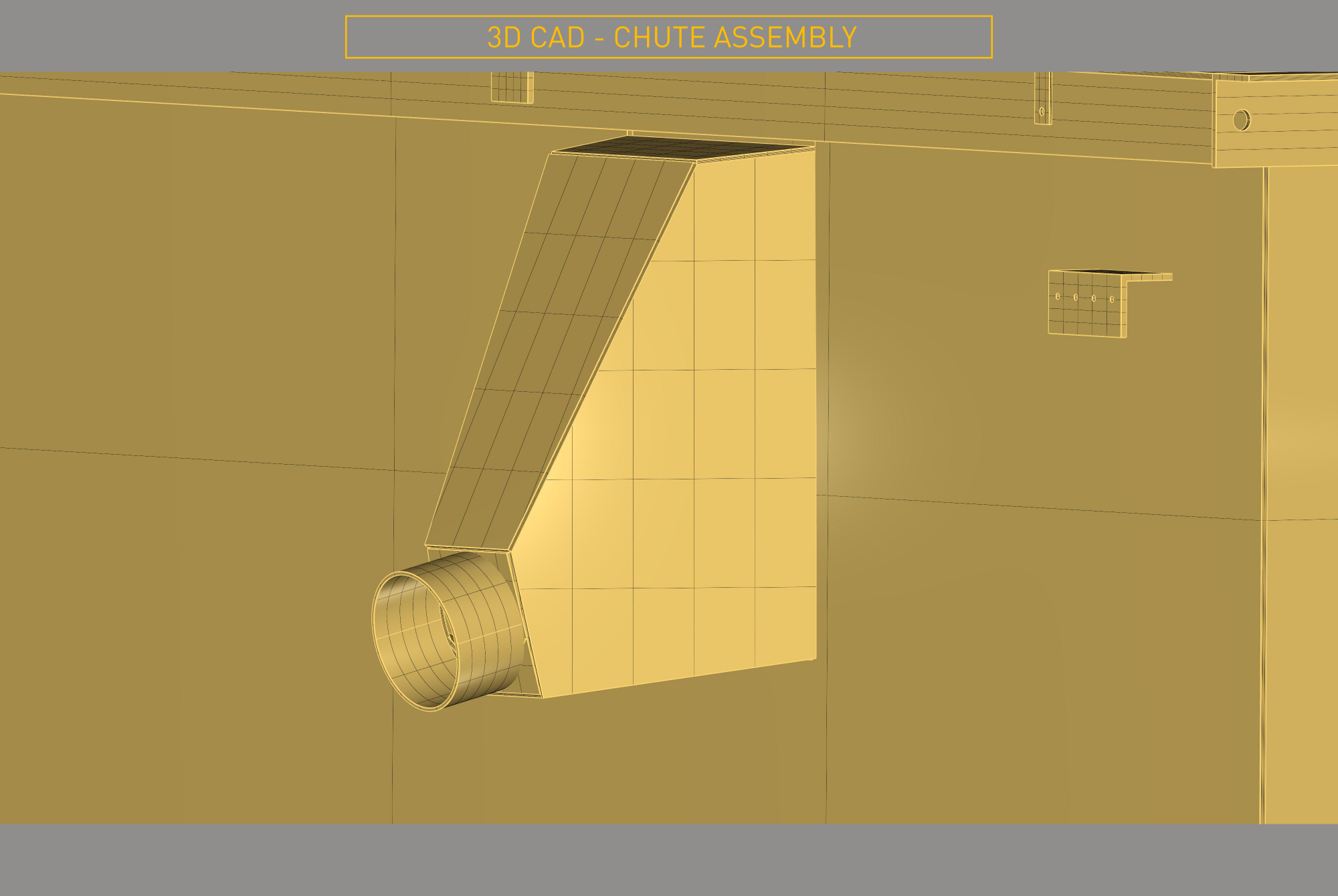 3D CAD.Chute assembly