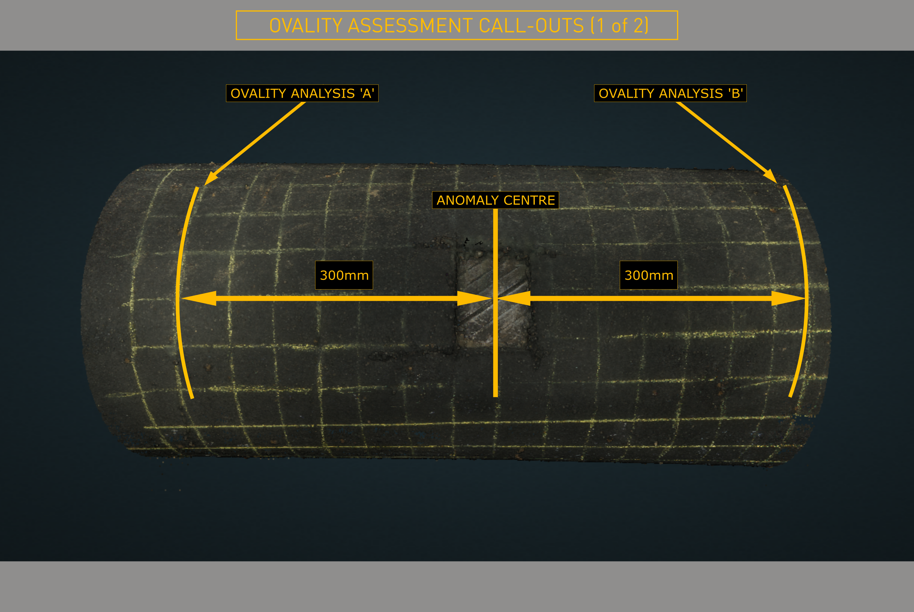 Subsea Photogrammetry. Ovality assesment 1 of 2