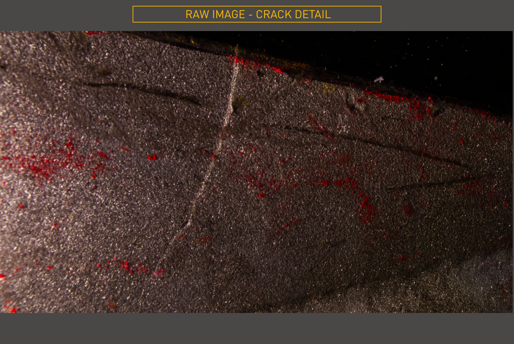 Raw image - FPSO Bilge Keel Crack - Subsea 3D photogrammetry